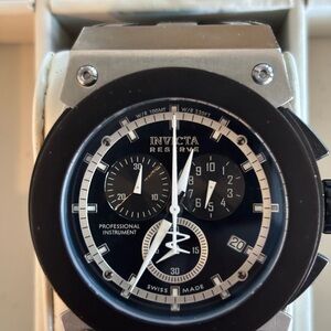 Invicta Reserve Men’s Swiss Chronograph Watch Black/Steel 1000ft